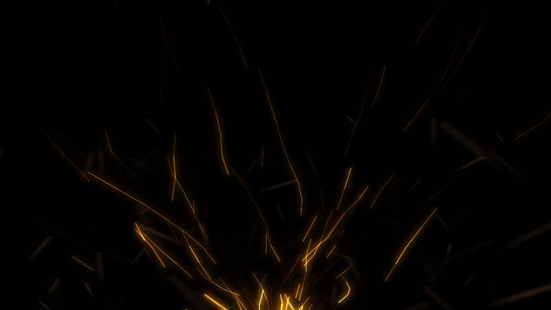 Spark overlay effect #5 — hot metal sparks