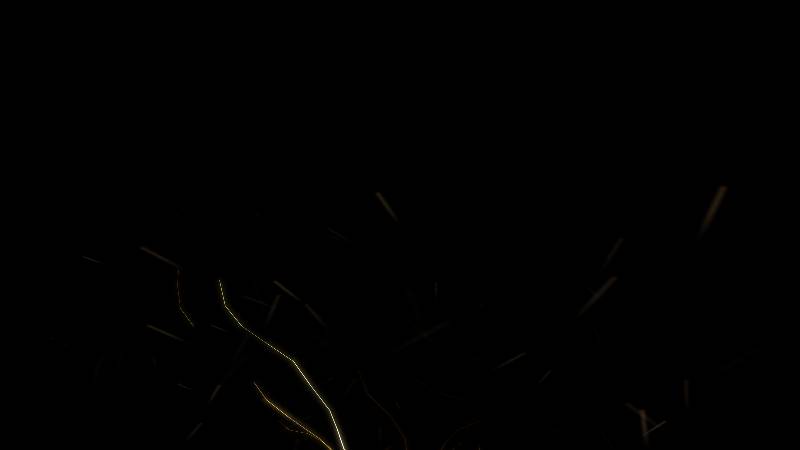 Spark overlay effect #7 — flying sparks